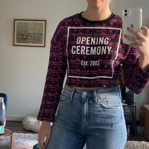 Opening Ceremony money cropped sweatshirt